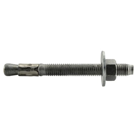 Midwest Fastener Wedge Anchor, 1/2" Dia., 5" L, Steel Hot Dipped Galvanized, 25 PK 52593